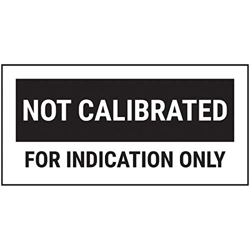 VSafety Not Calibrated For Indicated Only Aufkleber, 51 x 25 mm, 250 Stück von VSafety