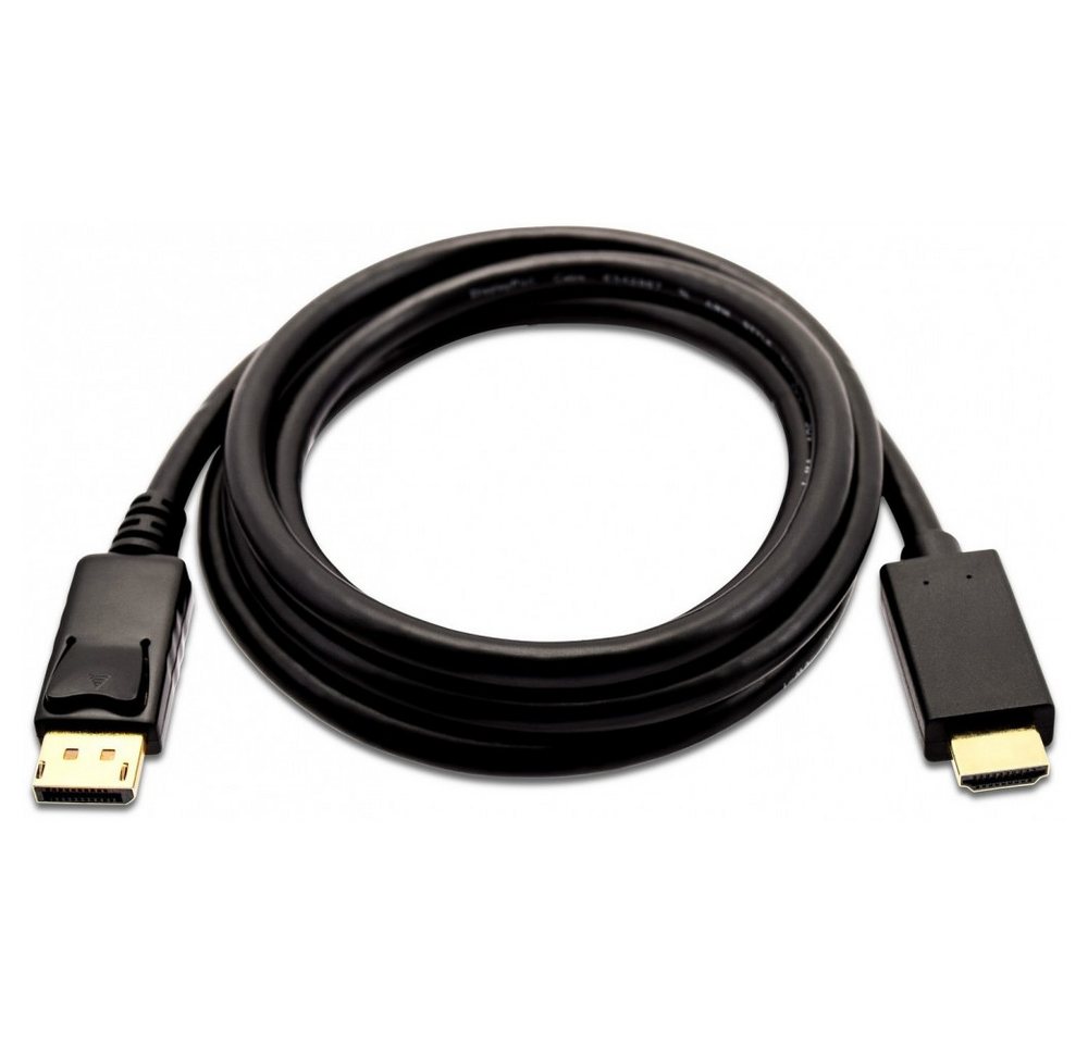 V7 VIDEOSEVEN V7 DisplayPort > HDMI Kabel 2m schwarz - Kabel Computer-Adapter DisplayPort zu HDMI zu DisplayPort zu HDMI, Hochwertige Verbindung für Geräte von V7 VIDEOSEVEN