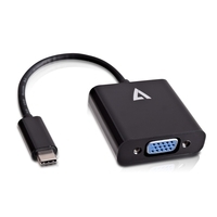 V7 - Externer Videoadapter - USB-C - VGA - Schwarz von V7