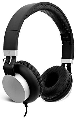 V7 HA601-3EP Premium On-Ear Stereo-Kopfhörer 3,5 mm mit Mikrofon von V7