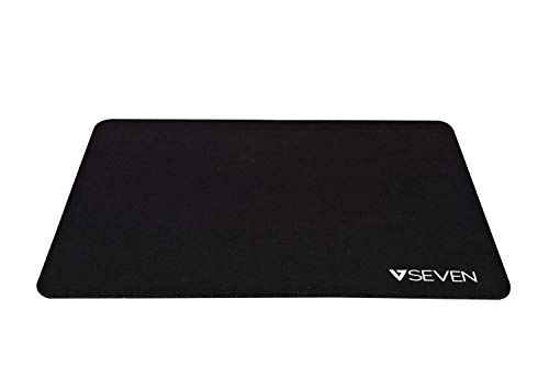 V7 MP02BLK Mauspad antibakteriell, Mousepad mit Rutschfester Unterlage aus Recyclinggummi (220 X 180 mm) - schwarz von V7