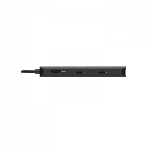 V7 UCMINIDOCK-PT Dockingstation für Laptop und Port-Replikator, USB 3.2 Gen 1 (3.1 Gen 1) Type-C, Schwarz von V7