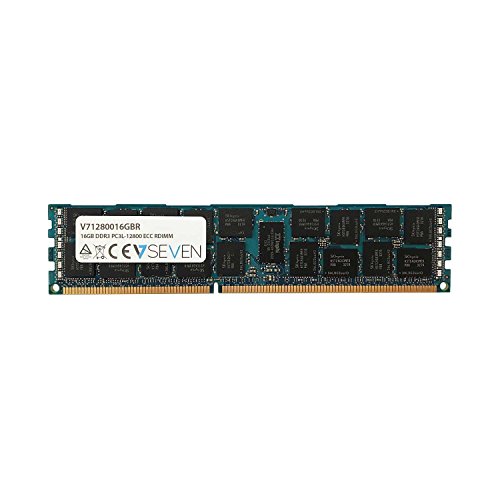 V7 V71280016GBR Server DDR3 DIMM Arbeitsspeicher 16GB (1600MHZ, CL11, PC3-12800, 240pin, 1.35 Volt, Registered ECC) von V7