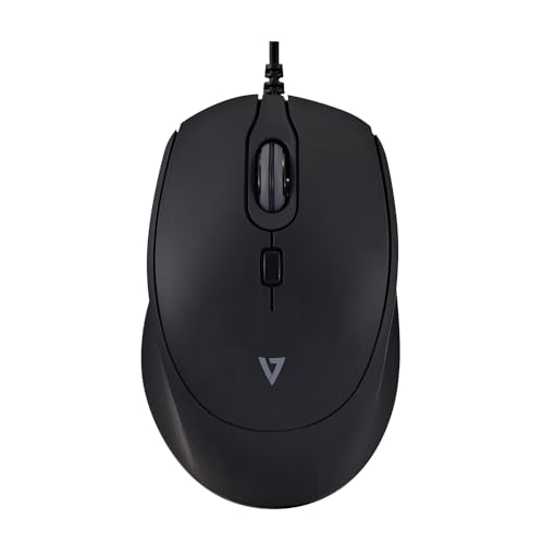 V7 Wired Pro Silent Mouse USB - MU350 schwarz von V7