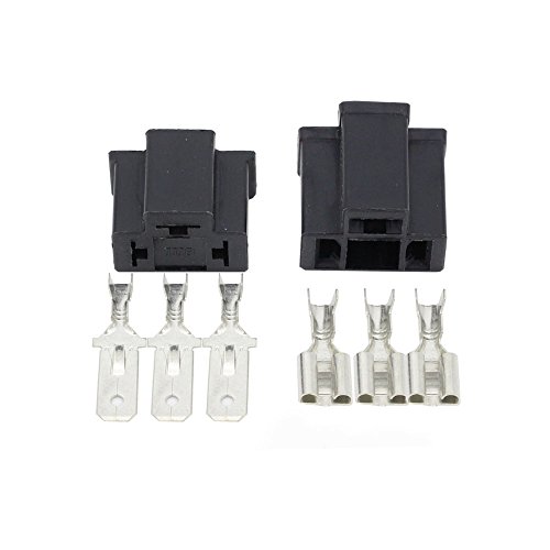 VAIGAI Yige Store 3-poliger PA66-H4-Kabelverbinder, unversiegelt, elektrischer Steckverbinder, Kfz-Stecker, Lampenfassung, DJ7033-7.8-11/21(10 Sets) von VAIGAI