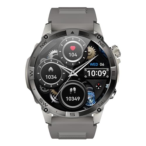 VALDUS VG40 PRO (2025) Grey - Gesundheitsuhr Smartwatch mit Telefoniefunktion - AMOLED Display - Robuster Sportler von VALDUS