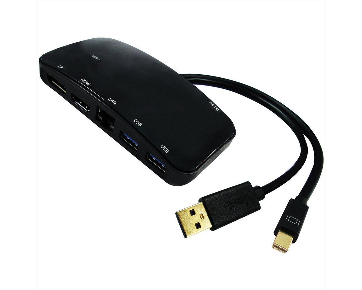 VALUE USB 3.2 Gen 1 Mini DP Docking Station Computer-Adapter USB 3 Typ A Männlich (Stecker) zu HDMI Typ A von VALUE