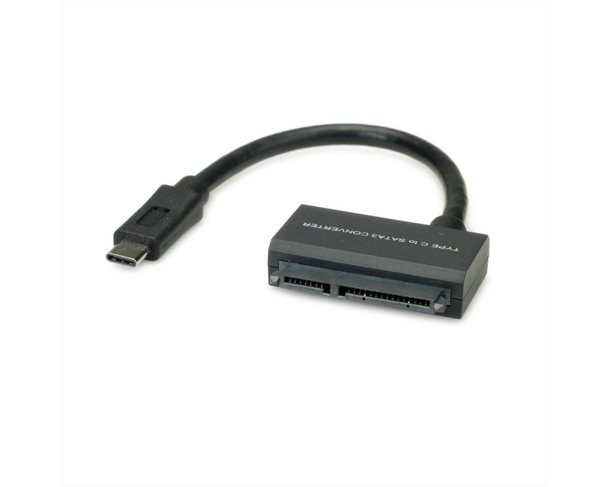 VALUE USB 3.2 Gen 1 zu SATA 6.0 Gbit/s Konverter Computer-Adapter USB Typ C (USB-C) Männlich (Stecker) zu SATA 22-polig (Data+Power) Weiblich (Buchse) von VALUE