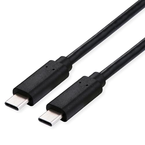 VALUE USB4 Gen3x2 Kabel, C–C, ST/ST, 40Gbit/s, 100W, schwarz, 0,5 m von VALUE