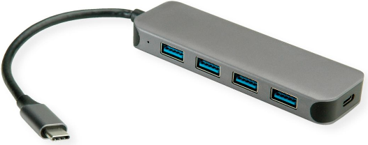 Value 14.99.5038 Schnittstellen-Hub USB 3.2 Gen 1 (3.1 Gen 1) Type-C 5000 Mbit/s Grau (14.99.5038) von VALUE