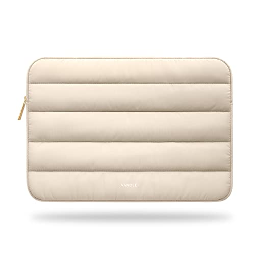 Vandel Puffy Laptop Sleeve 13-14 Zoll Laptop Hülle Beige Süße für Damen Tragetasche Laptop Cover für MacBook Pro 14 Zoll MacBook Air M2 Sleeve 13 Zoll iPad Pro 11 2,9 von VANDEL