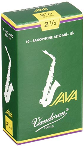 Vandoren SR2625 Java Alto Saxophone Reeds (Strength 2.5) (Pack of 10), WOOD von VANDOREN