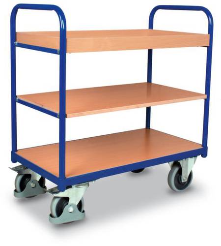 VARIOfit SW-500.210 Etagenwagen Stahl pulverbeschichtet Traglast (max.): 250kg Enzianblau (RAL 5010) von VARIOFIT