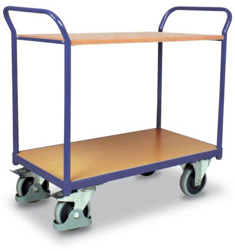 VARIOfit SW-500.502 Etagenwagen Stahl pulverbeschichtet Traglast (max.): 200kg Enzianblau (RAL 5010) von VARIOFIT