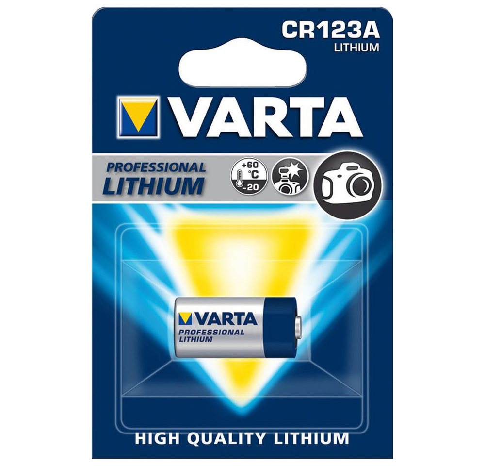 VARTA Batterie Professional CR123A 2er Blister, 3,0V Knopfzelle von VARTA