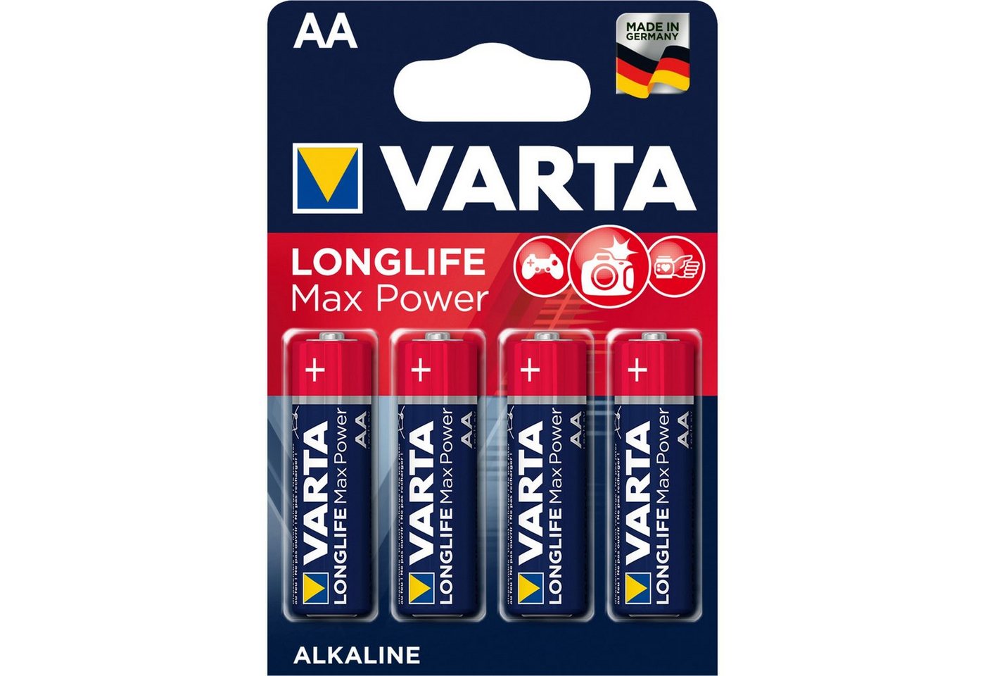 VARTA VARTA Longlife Max Power AA, Batterie, (4 Stück, Batterie von VARTA