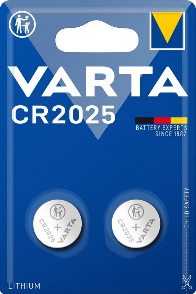 VARTA VARTA 6025 CR2025 Lithium 2er Pack 3V Knopfzellen Knopfzelle von VARTA