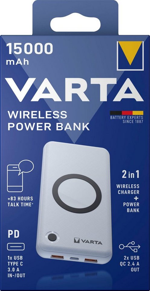 VARTA Wireless Power Bank 15.000 Batterie-Ladegerät VARTA Wireless Power Bank 15.000 Batterie-Ladegerät von VARTA