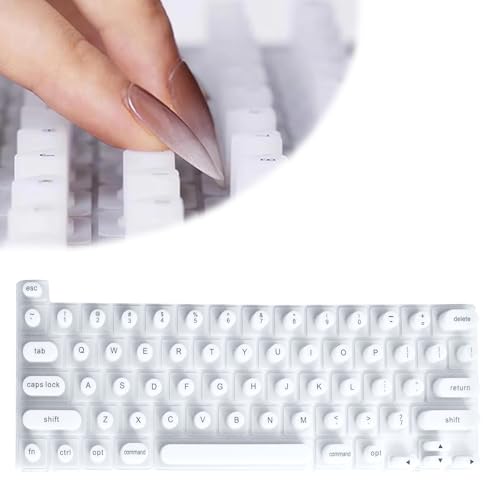 Tastaturfolie für Nagelkunst, Laptop-Tastaturabdeckung in voller Größe, für MacBook, erhöhte Silikon-Tastatur-Schutzhülle für Nagelkunst, lange Nägel, Tastaturabdeckung zum Tippen und Spielen (rund, von VASTFLY