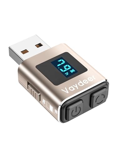 VAYDEER Mouse Jiggler Maus Beweger Home Office [Timer-Funktion] [LED Display] [Nicht Nachweisbar PC Mouse Mover] [Aluminium] USB Mäusebeweger Computer Maus Automatisch Bewegen Mausbeweger (Roségold) von VAYDEER