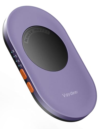 VAYDEER Ultradünner Maus-Mover mit einstellbarem Lauf-Timer, unsichtbarer und geräuschloser Jiggler simuliert realistische Bewegung, treiberfreier Shaker für aktiven und sicheren PC (Hellviolett) von VAYDEER
