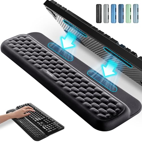 Vaydeer Tastatur-Handgelenkauflage mit Aufklebern, volle mechanische Tastaturstütze, ergonomisches Kissen für Computer, Tippen, Büro, Arbeit, Zuhause, Gaming, weicher Memory-Schaum, Handfläche, von VAYDEER