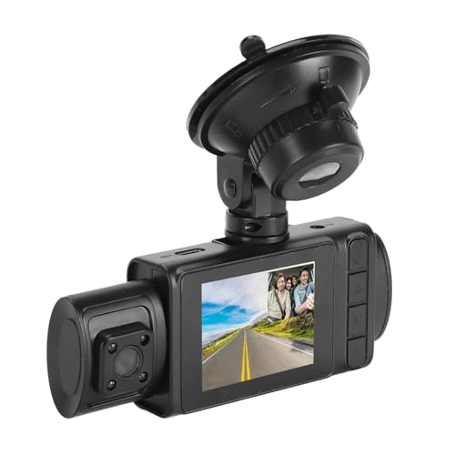 2-Zoll-FHD-1080P-Dashcam, IR-Dreikanalkameras Vorne und Hinten, Parkmodus, für Mitfahrgelegenheitsfahrer von VBESTLIFE