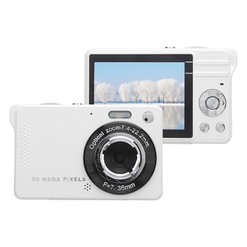 Digitalkamera, FHD 1080P 50 MP Kamera, Digitale Point-and-Shoot-Kamera mit 16-fachem Zoom Anti-Shake, Kompakte Selfie-Kamera für Jungen und Mädchen (32GB) von VBESTLIFE