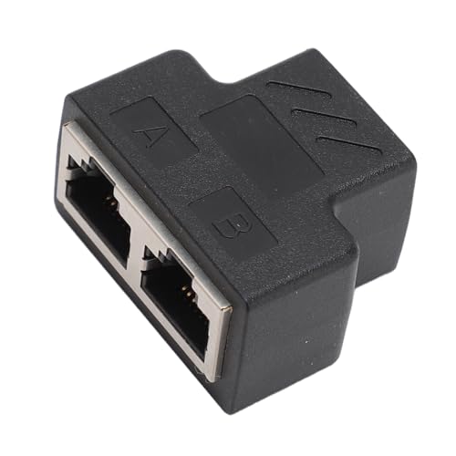 Ethernet-Splitter, RJ45-Splitter-Adapter, LAN-Netzwerk, Internet-Splitter 1 auf 2, Ethernet-Kabel-Extender-Port, Unterstützt 2 Geräte, um Online zu Sein von VBESTLIFE