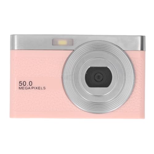 VBESTLIFE Digitalkamera, Autofokus HD 1080P Vlogging-Kamera, 50 MP 16-Fach Digitalzoom-Digitalkamera, Tragbare Kompakte Point-Shoot-Kamera für Jugendliche, Erwachsene, Anfänger (PINK) von VBESTLIFE