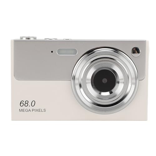 VBESTLIFE Digitalkamera, Autofokus HD 4K Vlogging-Kamera, 68 MP 16-Fach Digitalzoom-Digitalkamera, Tragbare Kompakte Point-Shoot-Kamera für Teenager, Erwachsene, Anfänger (Silver) von VBESTLIFE