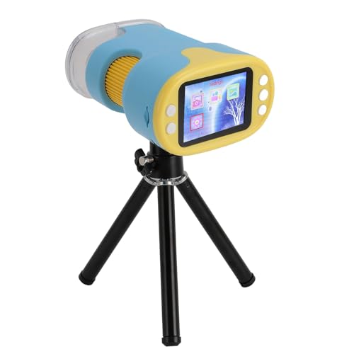 VBESTLIFE Digitalkamera-Mikroskop-Fernglas für Kinder, HD 1080P 8-Fach Zoom-Mikroskoplupen mit 2,0-Zoll-IPS-Bildschirm und Stativ, für Anfänger (Blue) von VBESTLIFE