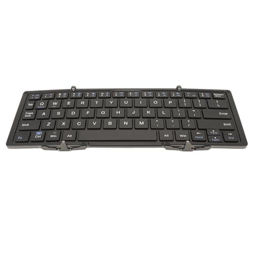 VBESTLIFE Faltbare Tastatur, Dreifach Faltbare -Wireless-Bluetooth-Tastatur, Tragbare Wiederaufladbare Kabellose Tastatur, Synchronisierung von Bis zu 3 Geräten, für Telefone, Tablets, von VBESTLIFE