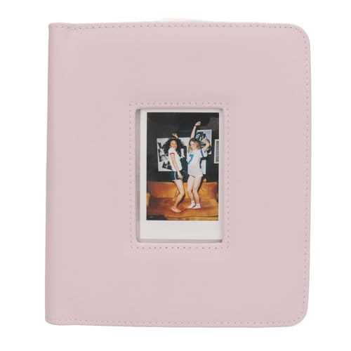 VBESTLIFE Fotoalbum mit 288 Taschen, 4 X 72 PU-Lederalbum für 3-Zoll-Fotos für 12 11 9 Sofortbildkamera, 2x3 Fotoordnerfenster, Transparent (PINK) von VBESTLIFE