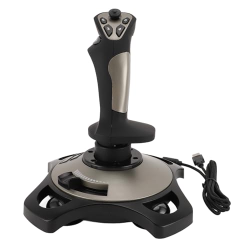 VBESTLIFE PC-Flug-Joystick, Flugsteuerungssystem mit Vibrationsfunktion und Drosselklappensteuerung, USB-verkabelter Flight-Stick für PC für 7 8 10 11 von VBESTLIFE