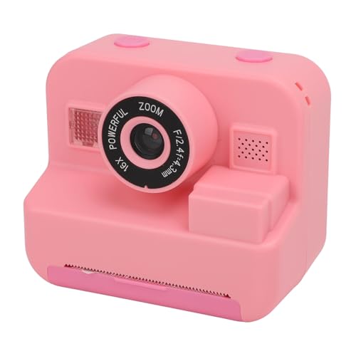 VBESTLIFE Sofortbildkamera, Digitalkamera für, 12 MP, 2,4-Zoll-Bildschirm, mit Druckpapier, Thermodruckkamera, Tragbare Reisekamera für Jungen und Mädchen (PINK) von VBESTLIFE