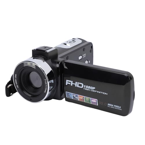 VBESTLIFE Videokamera-Camcorder, 1080P-Camcorder 30MP 18X Digitale Videokamera für YouTube, 3-Zoll-Rotationsbildschirm, Videorecorder, Vlogging-Kamera für Reisen von VBESTLIFE