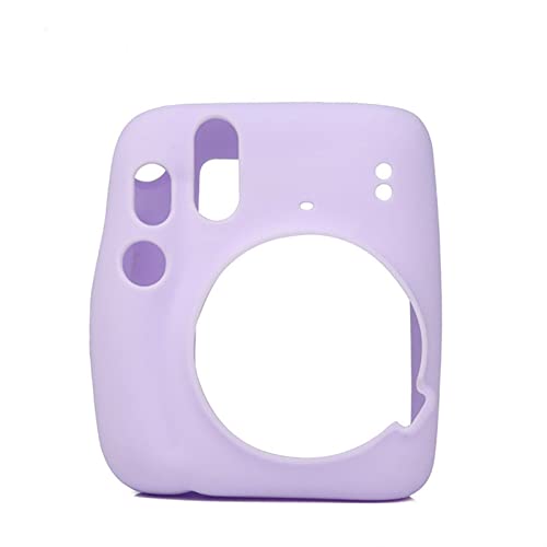 VBPBHFFNMW Modische Reine Farbe Schutzweiche Weiche Hülle Kamera Gelee Farbe Silikon Fall Tasche Fit for Fuji Instax Fit for Polaroid Mini 11 Mini11 Kameratasche(Purple) von VBPBHFFNMW