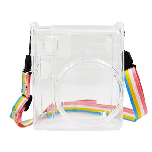 VBPBHFFNMW Sofortbildkamera-Schutzhülle, Hart-PVC-Hülle mit abnehmbarem Schultergurt, passend for Fuji, passend for Mini 40 Kameratasche(with Rainbow Strap) von VBPBHFFNMW