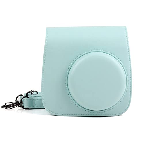 VBPCEFZTLK Lederfilm-Kameras-Tasche Schutzhülle Schulterkamera Farbe Schutzhülle for Fuji Fit for Polaroid Mini 8 8+ 9 Fit for Instax PU Kameratasche(Light Blue) von VBPCEFZTLK