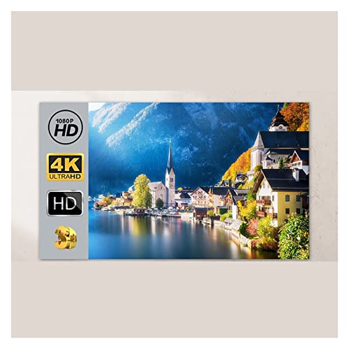 Projektionsleinwand, Reflektierende Projektor-Leinwand mit hoher Helligkeit, 60100130 Zoll, 16:9, Stoff-Stoff-Projektionsfläche for Heim-Beamer für Outdoor-Kino, Heimkino, Hinterhoffilme(133 inch) von VCHICS