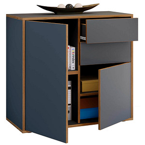 VCM my office Aktenschrank Salia, 920759 anthrazit, honig-eiche 80,0 x 32,0 x 74,0 cm von VCM my office