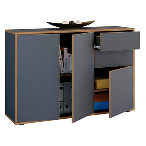 VCM my office Aktenschrank Salia, 920816 anthrazit, honig-eiche 110,0 x 32,0 x 74,0 cm von VCM my office