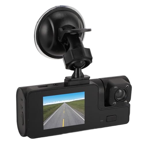 3-Kanal-Dashcam, Weitwinkel-Dashcam-System HD 3-Kanal-, Dashboard-Kamera-Recorder für Auto, 2-Zoll-Bildschirm, 24-Stunden-Parküberwachung, Automatische Loop von VELATEMOR