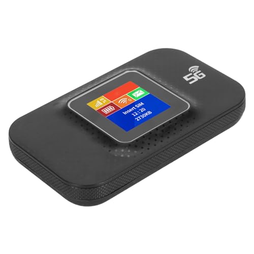 4G LTE Mobiles WLAN, Mobiler WLAN-Hotspot, Tragbarer WLAN-Hotspot-Router mit Micro-SIM-Kartensteckplatz, Unterstützt 10 Benutzer, 3650 MAh Akku (Black) von VELATEMOR