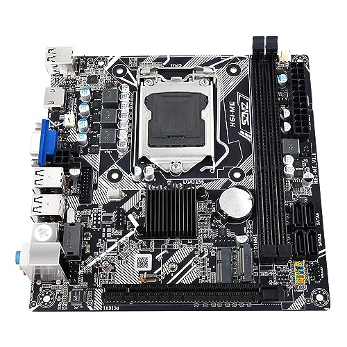 LGA 1155 Motherboard, SZMZ H61 ME Motherboard, DDR3-Speicher, VGA, HD-kompatibel, NVME M.2- und WiFi M.2-Steckplätze, Stabile Netzwerkverbindung von VELATEMOR