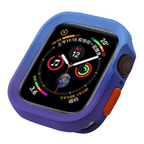 VELORE TPU-Abdeckung für Apple Watch Series Ultra 49 mm 9 8 7 41 mm 45 mm Stoßstangenrahmen-Hüllen für iWatch 6 5 SE 4 40 44 mm Gehäuse(Blue Purple,40mm) von VELORE