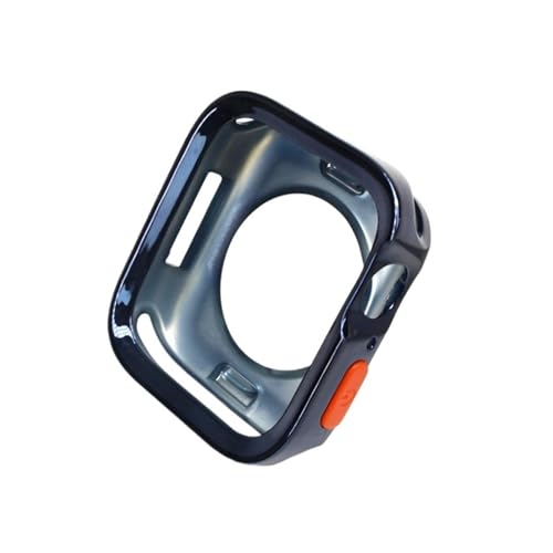 VELORE TPU-Abdeckung für Apple Watch Series Ultra 49 mm 9 8 7 41 mm 45 mm Stoßstangenrahmen-Hüllen für iWatch 6 5 SE 4 40 44 mm Gehäuse(Plating-Dark Blue,45mm) von VELORE