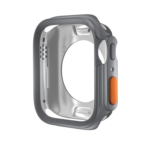 VELORE Wechseln Sie zu Ultra Hülle für Apple Watch Case 45 mm 44 mm 41 mm 40 mm TPU Soft Deckung für die IWatch -Serie 9 8 7 6 Se 5 4 Upgrade Ultra 2 1 49mm Uhr Watch Hülle(Grey,45mm) von VELORE