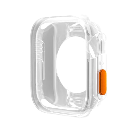 VELORE Wechseln Sie zu Ultra Hülle für Apple Watch Case 45 mm 44 mm 41 mm 40 mm TPU Soft Deckung für die IWatch -Serie 9 8 7 6 Se 5 4 Upgrade Ultra 2 1 49mm Uhr Watch Hülle(Transparent,S10 42MM) von VELORE